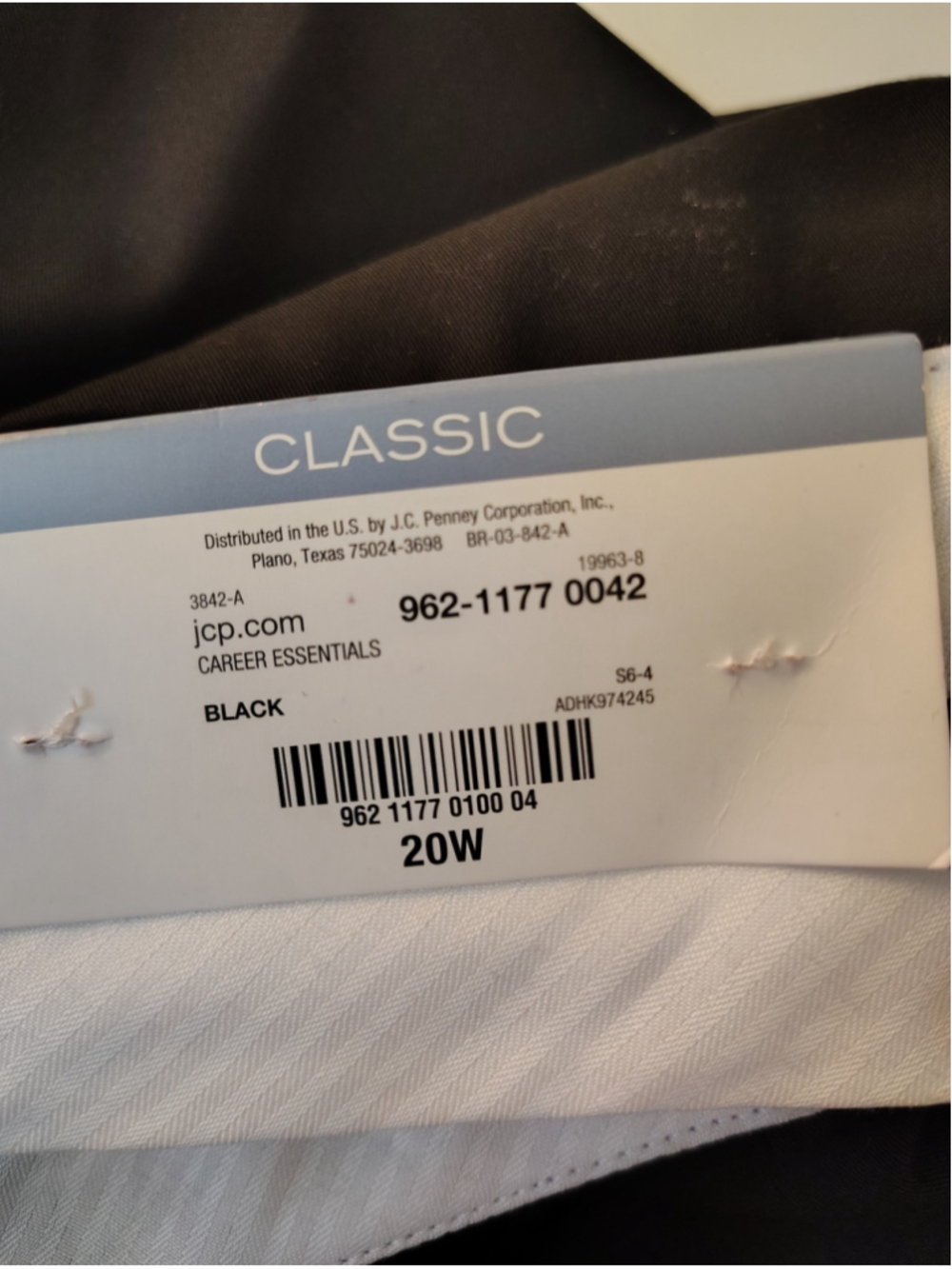 Liz Claiborne Career Woman Audra Classic Slim Leg Pants 20W Black Career Office - Picture 11 of 13